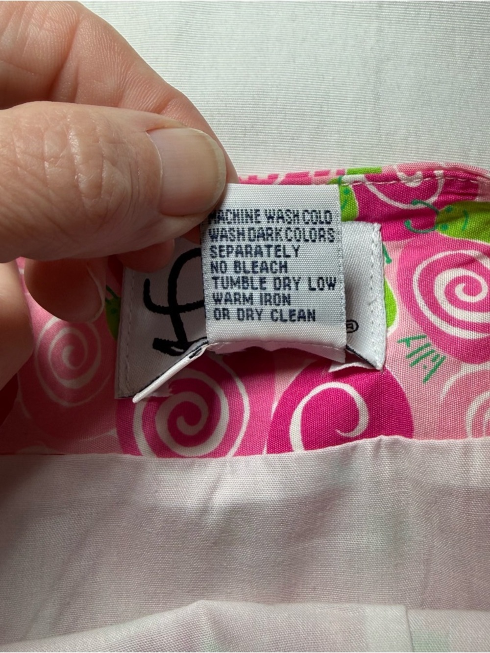 Vintage Lilly Pulitzer Skirt 12 Pink “Happy Snails” Cotton Resort Preppy Classic - Picture 8 of 10